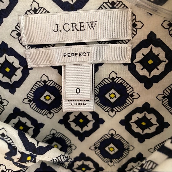 J. Crew Perfect Shirt Foulard Print 0 - Picture 3 of 5